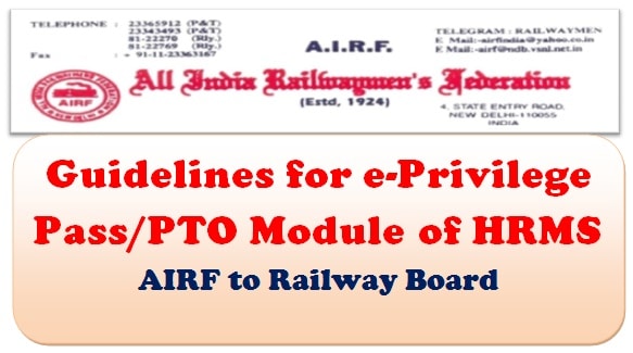 guidelines-for-e-privilege-pass-pto-module-of-hrms-airf-to-railway-board
