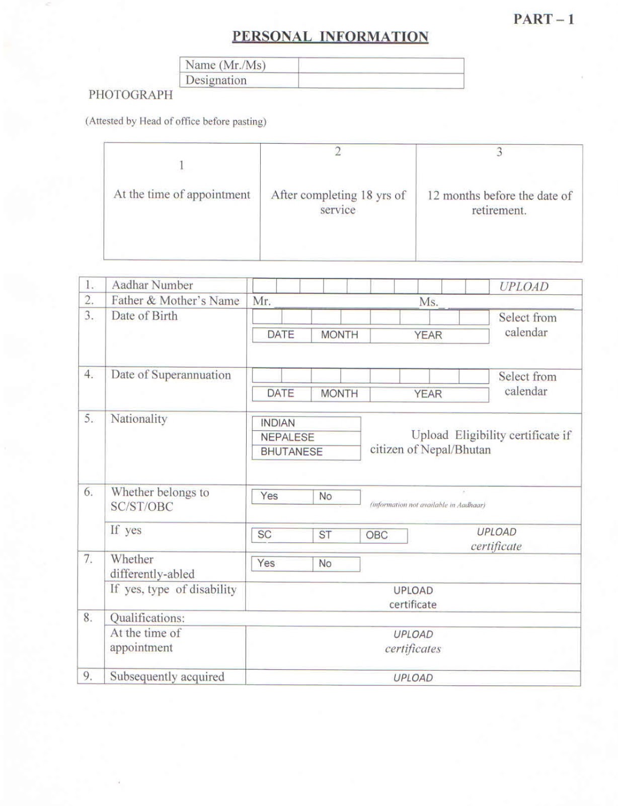 Modernization of Service Book: DoPT seeks comments on Proposed Format ...