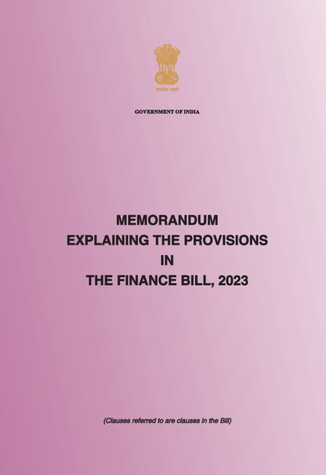 Budget 202324 Finance Bill, 2023 Rates of Tax, Rates of TDS