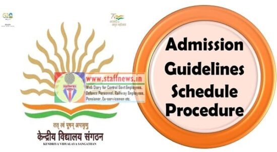 Kendriya Vidyalaya Sangathan Admission Guidelines 2023-2024: Part-A ...