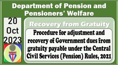 Procedure For Adjustment And Recovery Of Government Dues From Gratuity ...